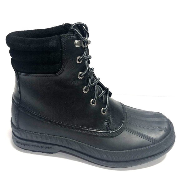 Sperry Men’s Cold Bay Black Waterproof Boots, Size 7M